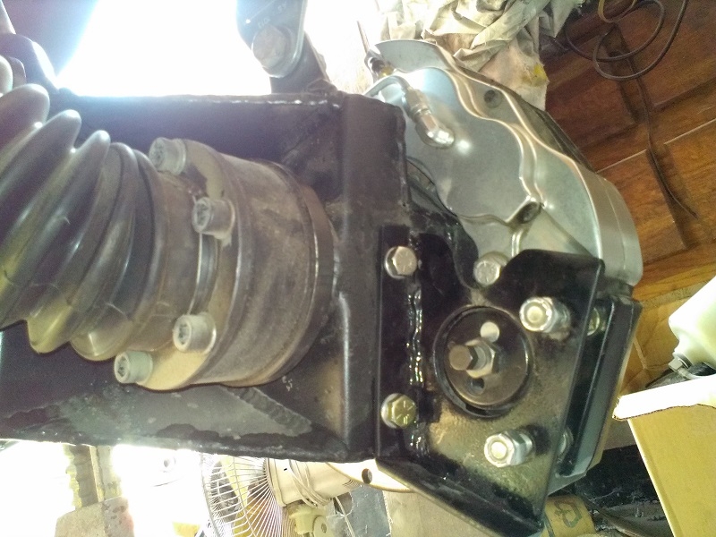 emergency brake caliper and bracket right side