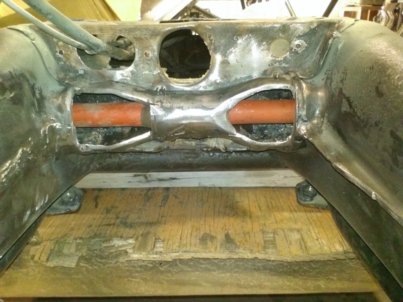 triming torsion housing to clear 094 trans pic2