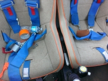 seat width showing E-brake handle