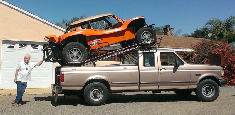 buggy on rack at bruce and winnie's, cropped