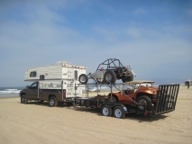 buggies on trailer Pismo beach August 18, 2018