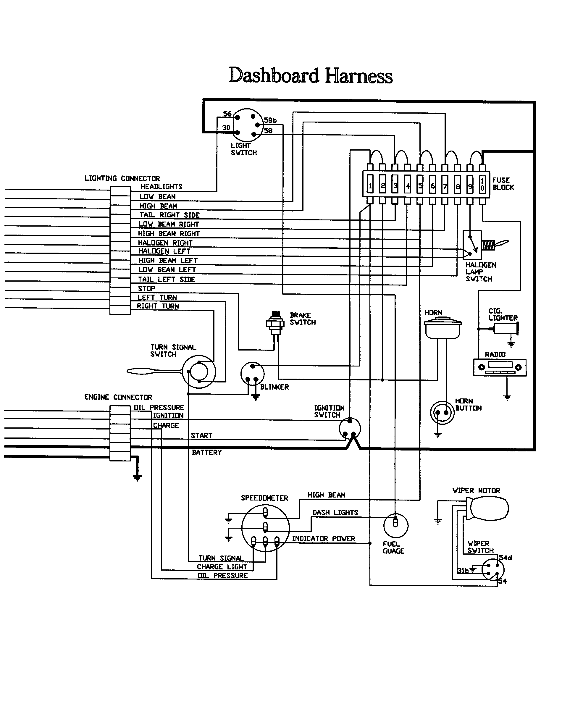 vw dune buggy wiring harness